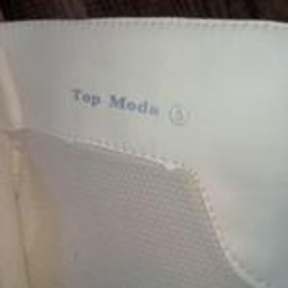 Top Moda Women's Size 5 White Faux Leather  Boots - NWOT - Picture 4 of 5